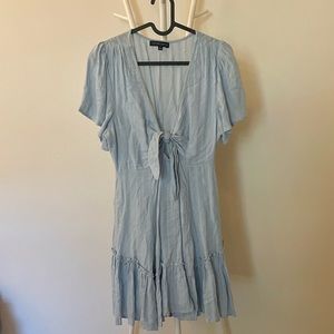 Baby Blue Ruffle Mini Dress